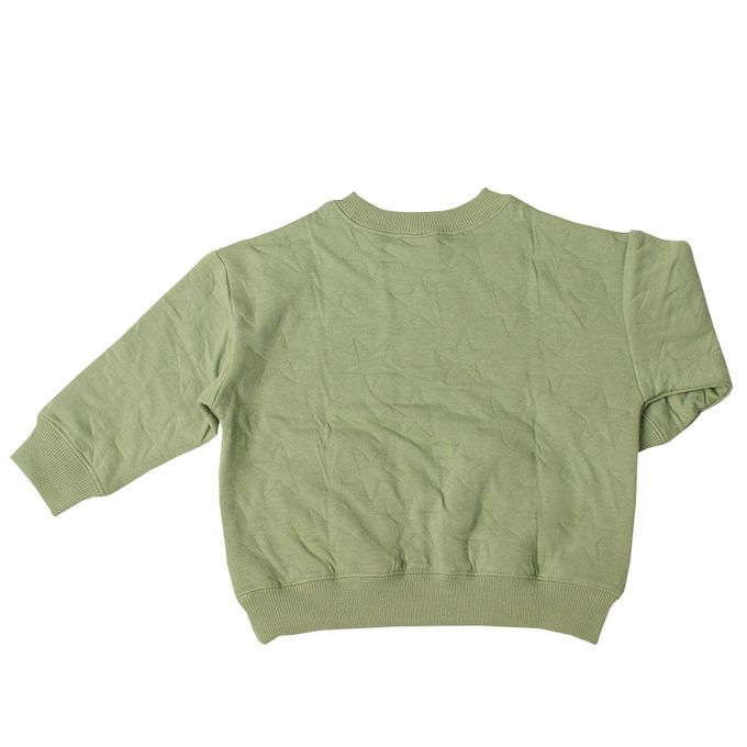 akachan honpo - 星星造型鋪棉休閒上衣-軍綠色