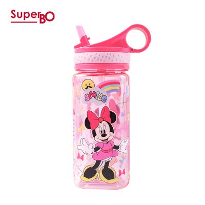 SuperBO - 兒童吸管方形水壺-米妮-480ml
