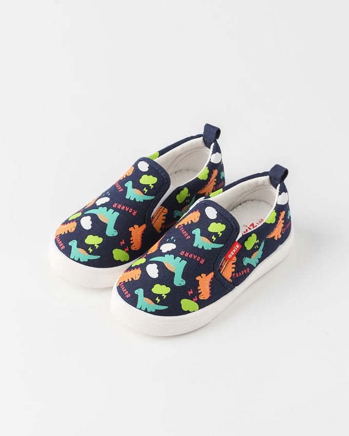 韓國 OZKIZ - 童話動物印休閒鞋/室內鞋-彩虹獨角獸-粉紅