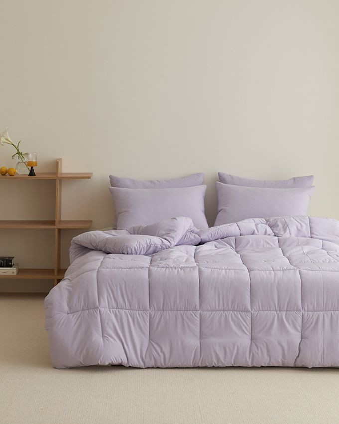 韓國 Maatila - 可水洗M2抗菌防蟎棉花糖棉被-浪漫紫