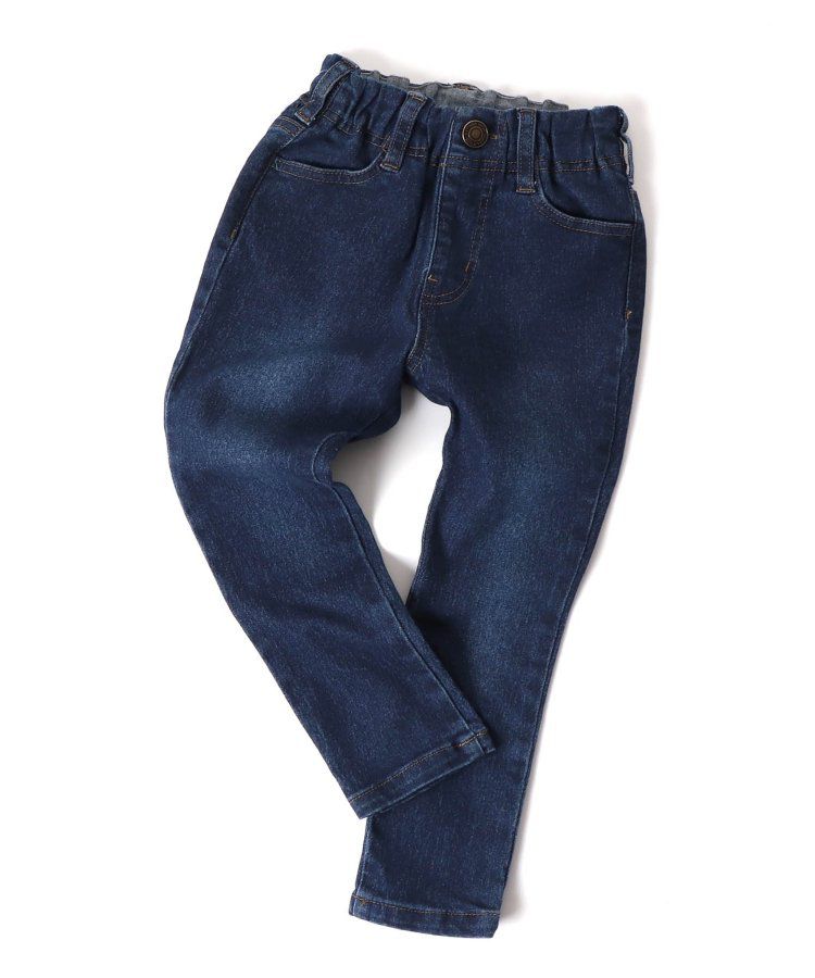 日本 BREEZE - [推薦]定番彈力鬆緊合身長褲-藍綠格紋