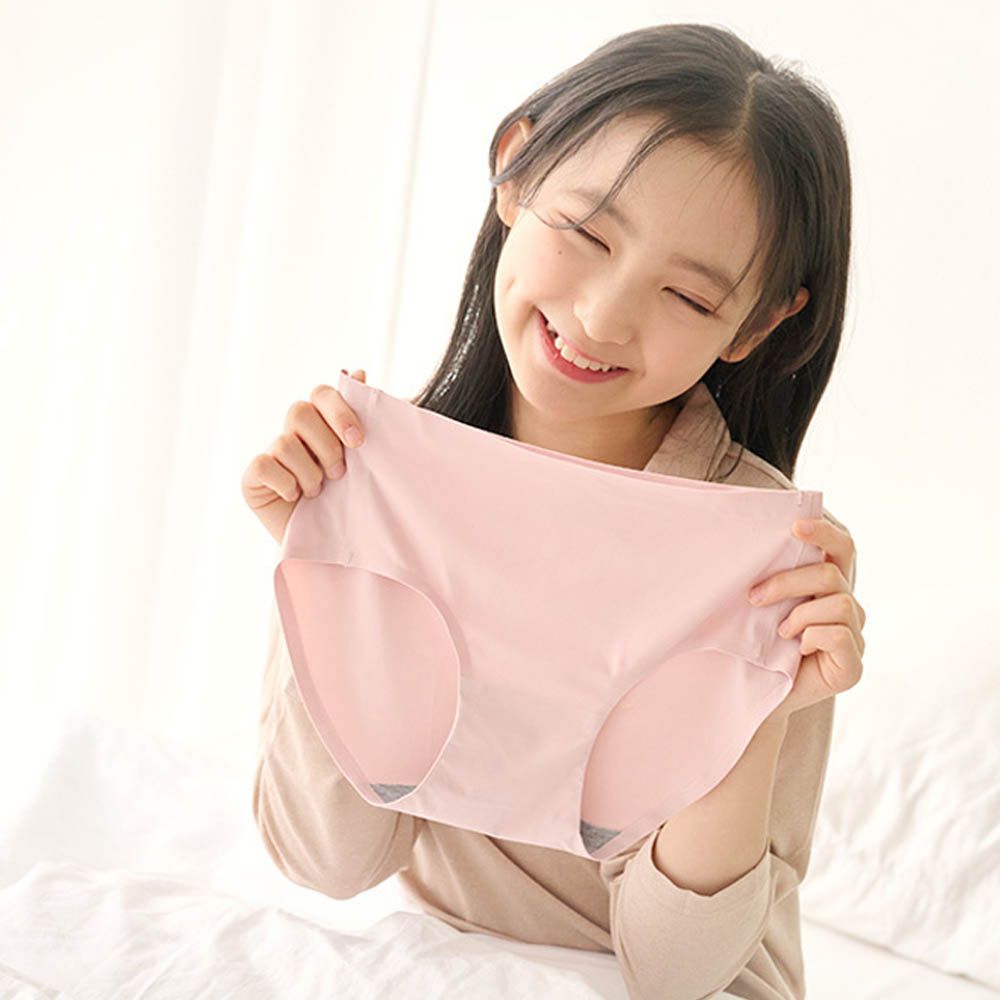 (Junior)輕薄絲滑無痕內褲-粉