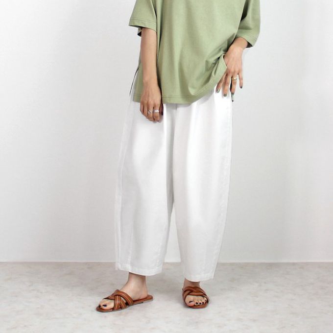 日本女裝代購 - [熱銷款] 超藏肉休閒錐形美腿褲-軍綠