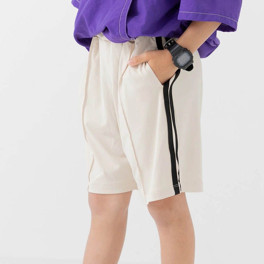 抗UV 不易起球彈力短褲-奶油白