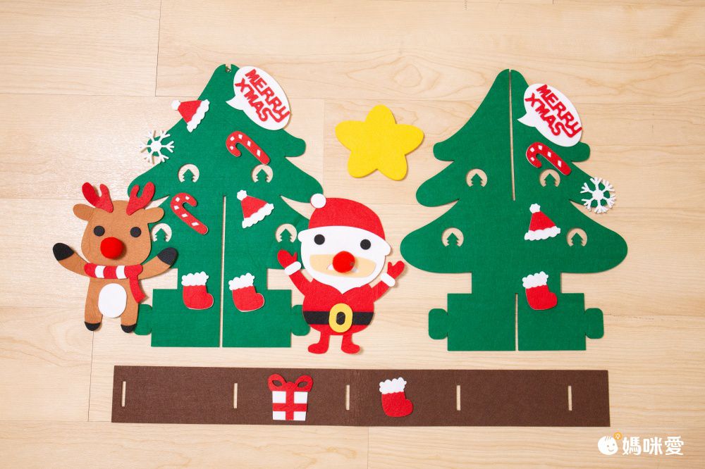 毛氈聖誕樹裝飾 ✦ 輕巧好裝飾 ✦ 完全不佔空間！