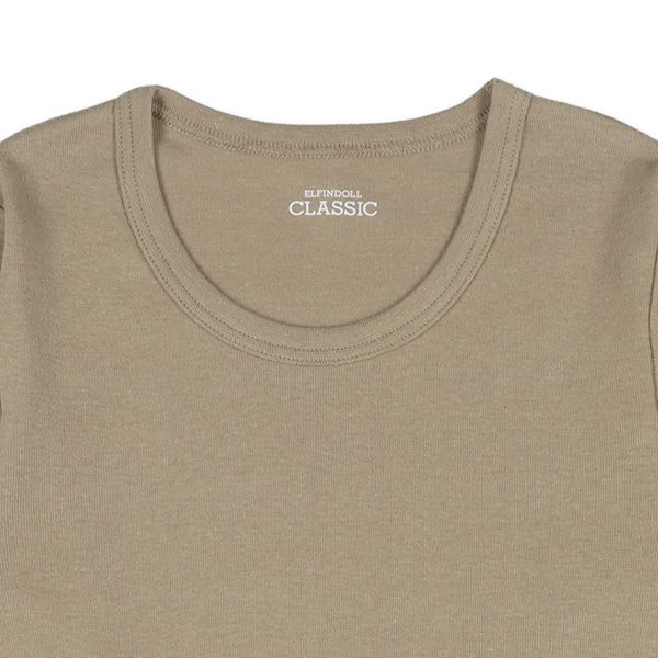 日本西松屋 - 100%柔棉 透氣長袖內搭4件組-素色-卡其黑