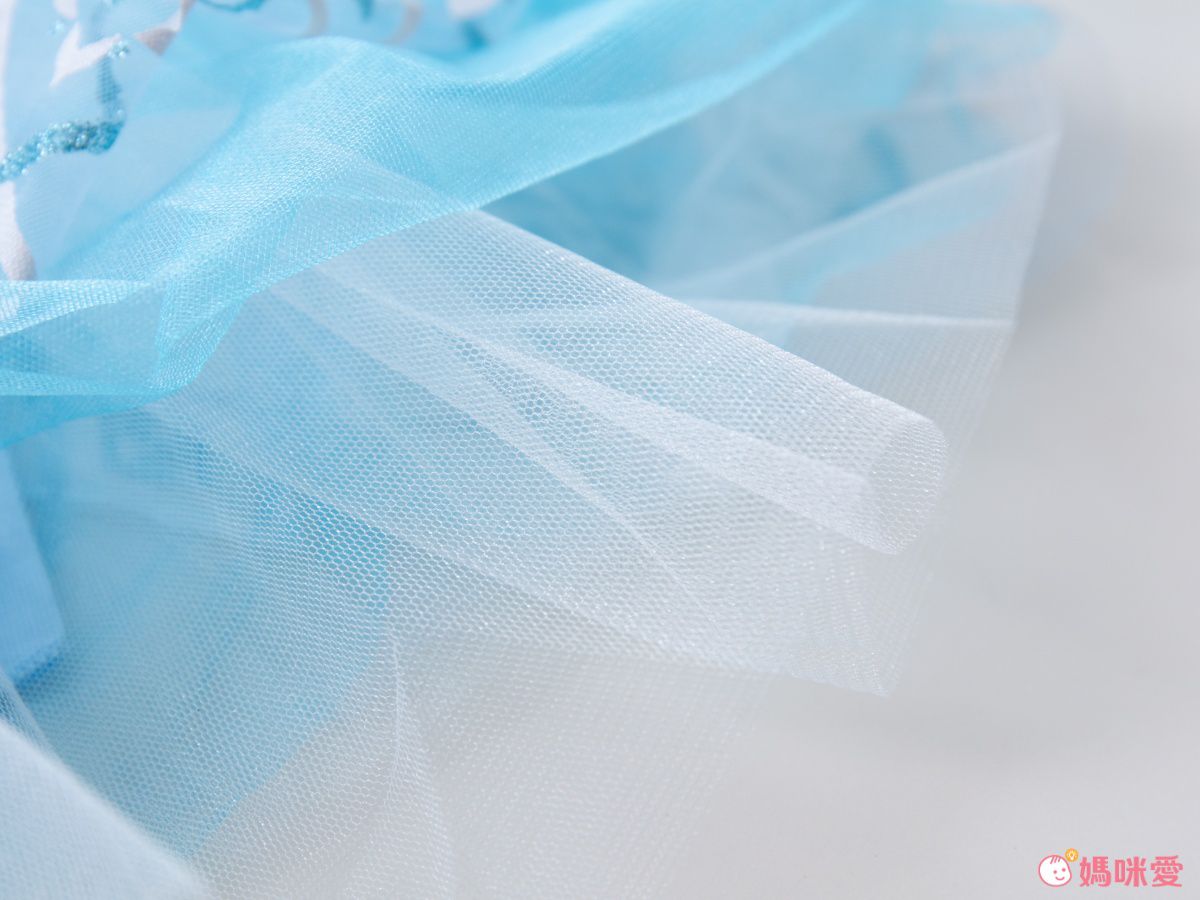 閃亮冰雪女王長袖洋裝-藍色