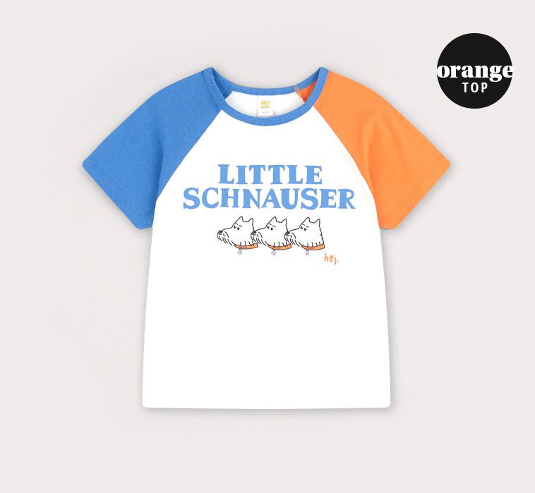 韓國 HEJMINI - 三隻狗狗拼接色套裝-藍