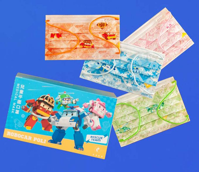 CSD中衛 - 醫療口罩-兒童平面 波力-出發吧救援小隊-(20片/盒)
