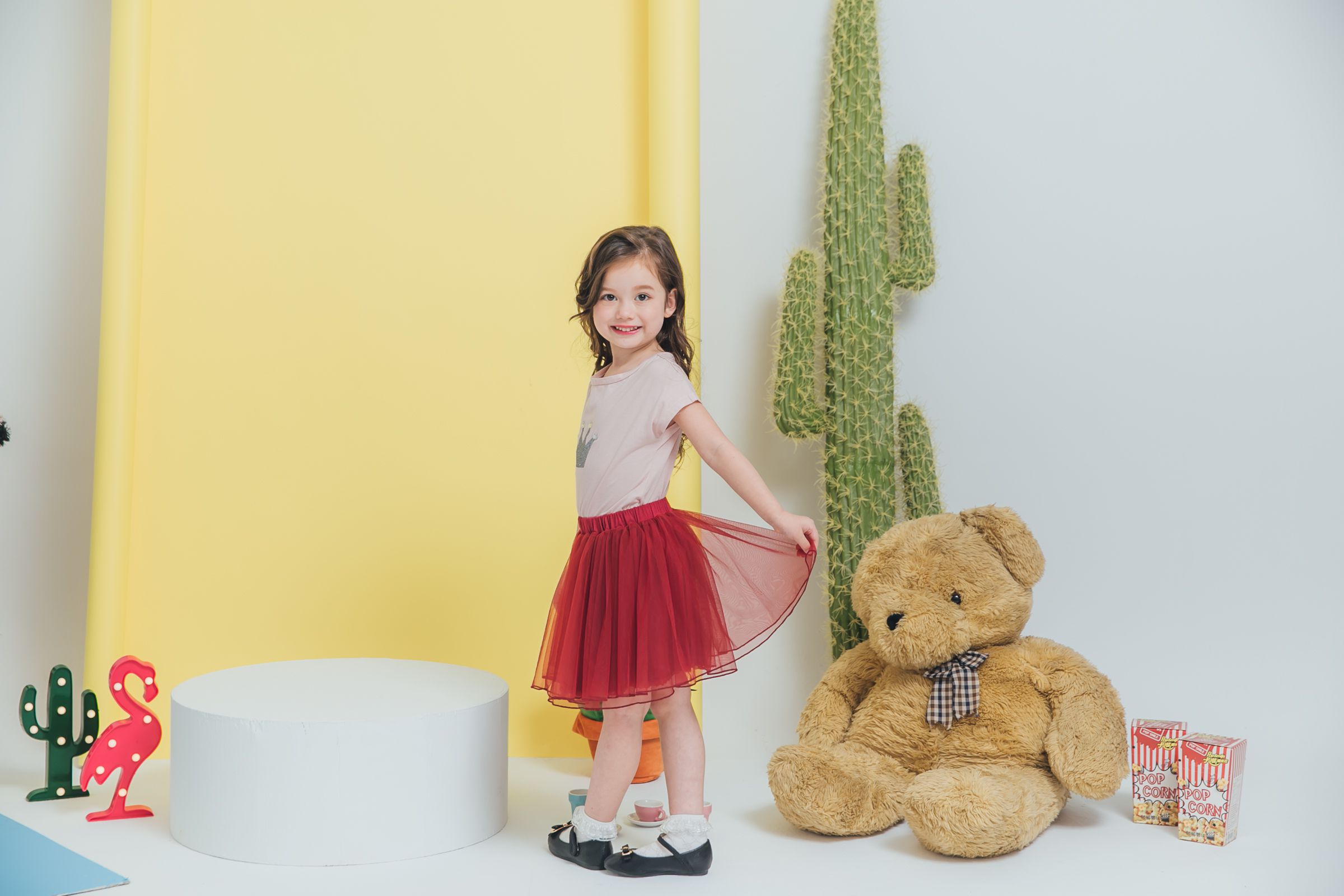 Peachy - 北鼻款*獨家訂製綿柔空氣紗裙-短裙款-性感酒紅