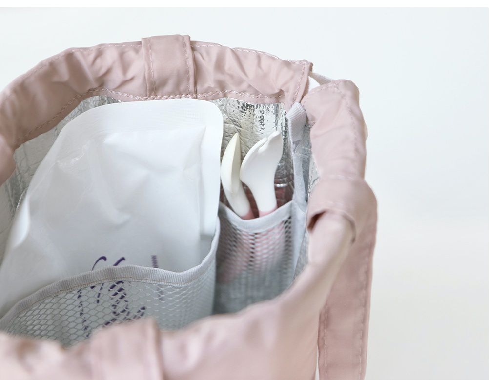 韓國 Conitale - 保冷保溫束口小提袋/便當袋-深灰