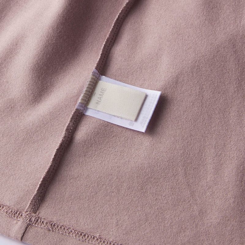 日本千趣會 - GITA 背後印花休閒短袖洋裝-淺粉棕