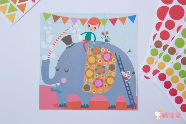 西班牙 APLI - 藝術家貼紙畫-入門-底圖16張+形狀貼紙10張+收納鐵盒1個