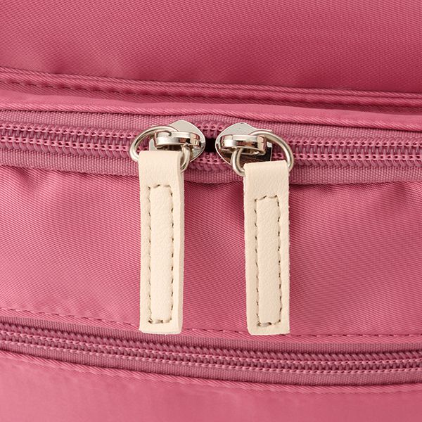 日本 petit main - 潑水加工硬挺帆布透氣背包-灰綠 (F)