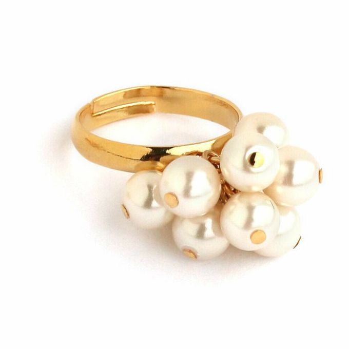 日本 Melody Accessory - 日本製 爛漫女孩動感串珠18K金戒指