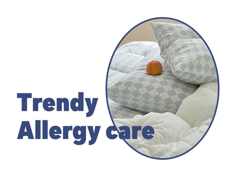 韓國 Maatila - 可水洗M2全方位抗菌防蟎棉被(冬被)-米藍菱形紋