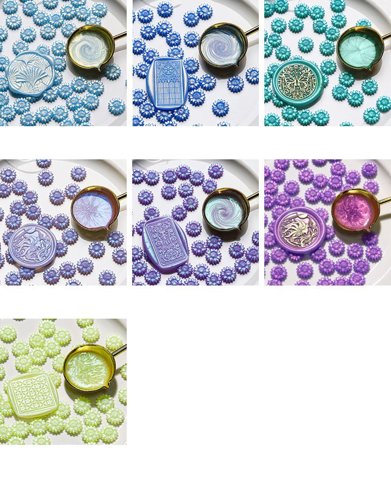 向日葵極光火漆章蠟粒-亮粉