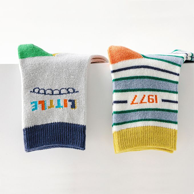 腳ㄚ子 - 幼/兒童棉質中筒襪 童襪 襪子 棉襪 兒童襪-萌龍傳說