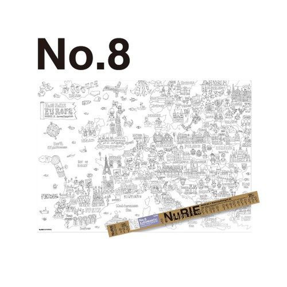 日本NuRIE - 大型塗鴉紙卷-NO.8歐洲大陸橫斷之旅 (W1189 × H841 mm)