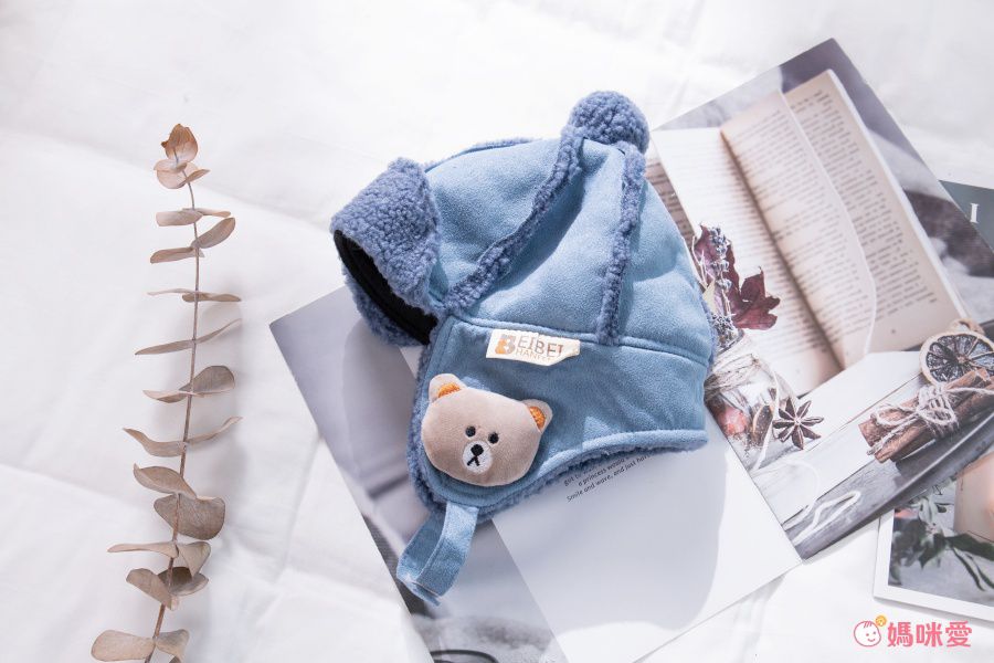 超萌麂皮絨毛毛帽-灰色 (48-52CM(建議2歲-4歲))