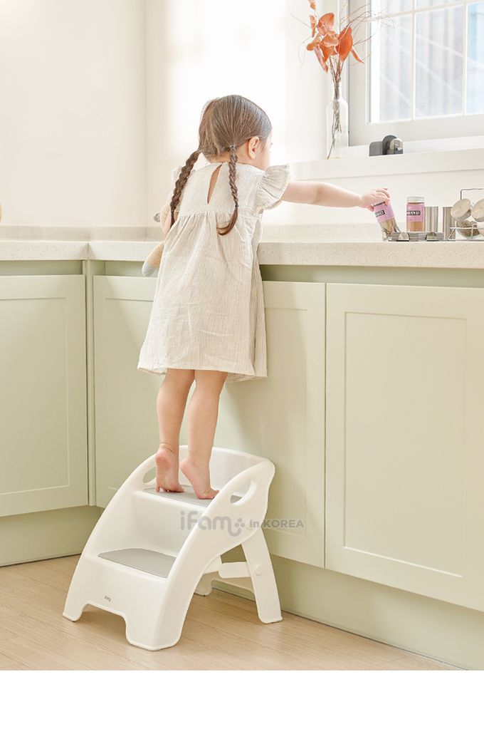 韓國 iFam - 多用途腳踏凳-商品尺吋：【38.4cm x 38cm x 38.6cm】