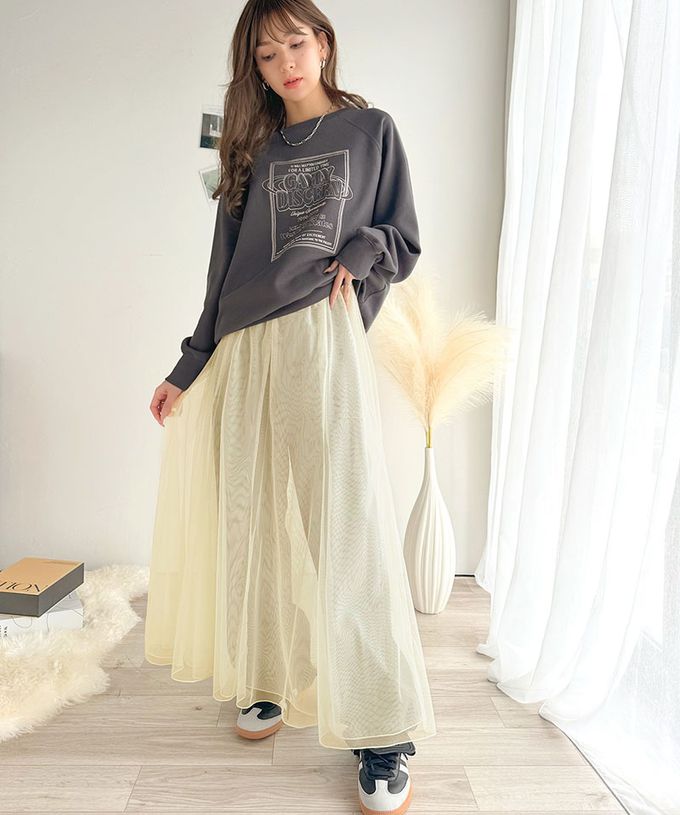 日本 Classical Elf - 浪漫蓬鬆層次感超長紗裙-灰