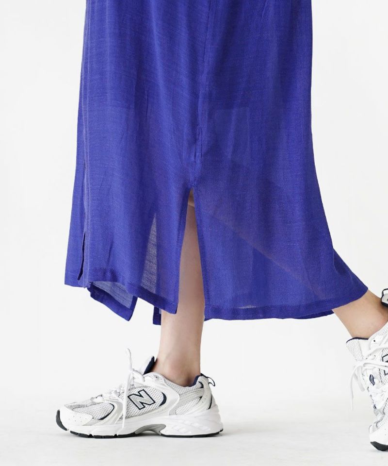 日本 zootie - 楊柳透膚澎澎袖長版襯衫/罩衫-深綠