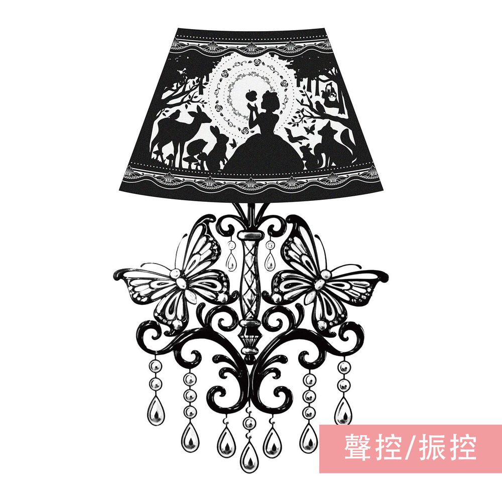 日本 TOYO CASE - LED 感應夜燈壁飾-公主吊燈系列-白雪公主 (18.5x31cm)