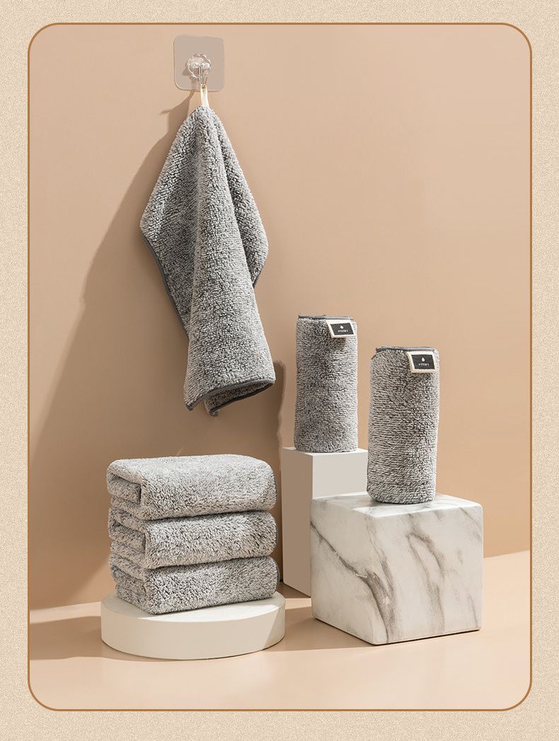 日式竹炭超細纖維洗碗清潔抹布 (29x29cm)-1條裝