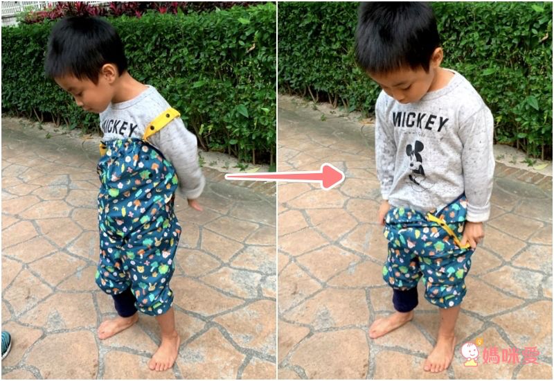 日本 akachan to issyo - 日本製防水玩沙衣/畫畫衣-交通工具-杏 (80-90㎝)-附收納袋