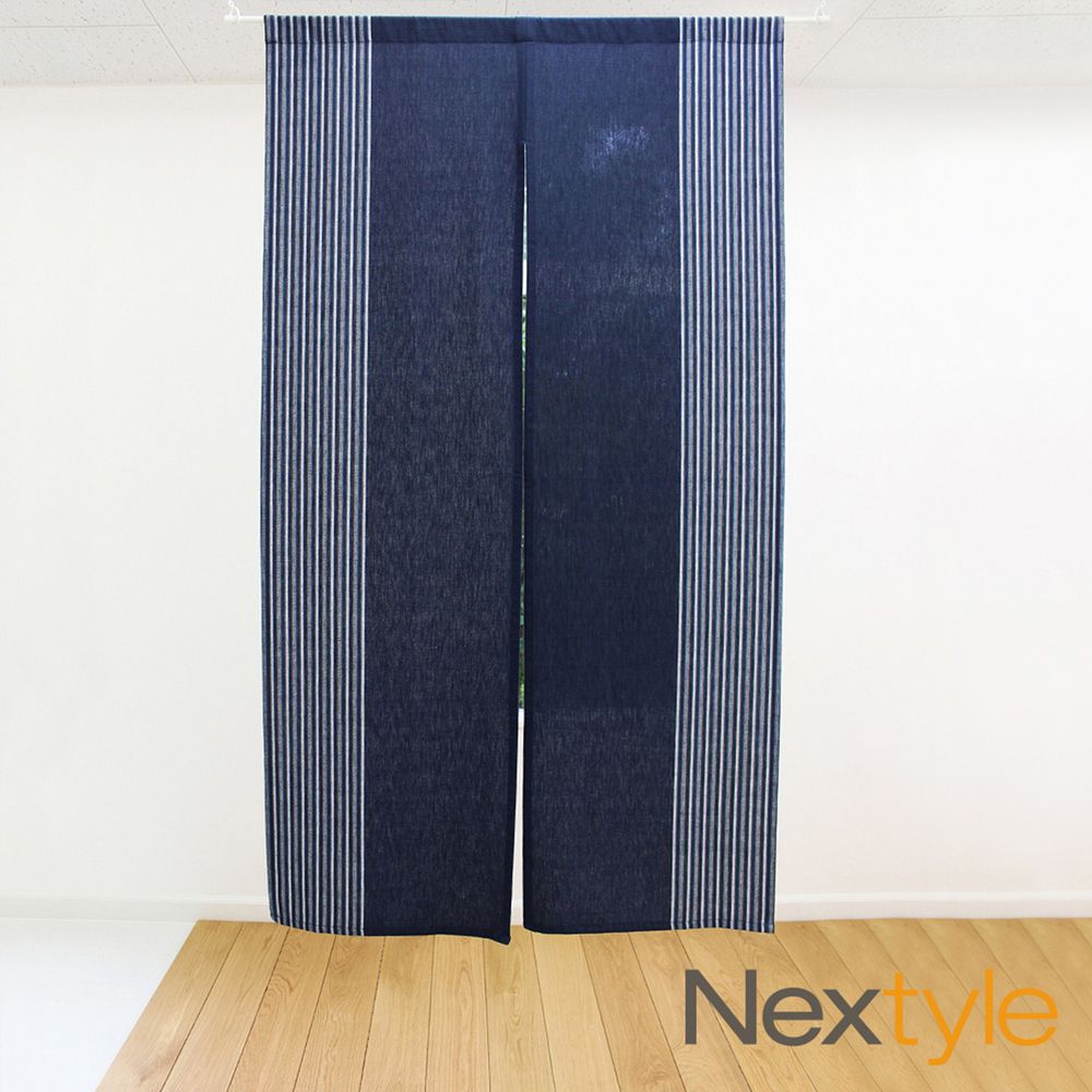 Nextyle - 金澤古都風華純棉門簾-藍 (W85 cm x H170 cm)