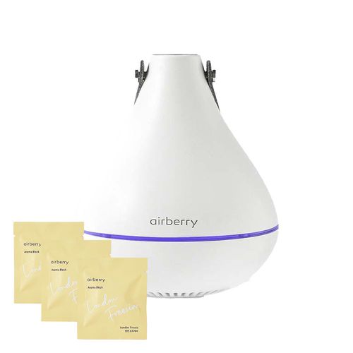 韓國 airberry - 智能衣櫃香氛/空氣循環機(附香氛片3個)-倫敦小蒼蘭