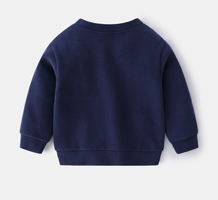 WELLKIDS - V領休閒排釦針織開衫外套-微笑-灰色