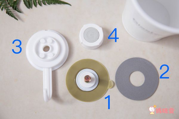 韓國 Glaster - 無痕不鏽鋼5掛勾架（限重5kg） (32*11*4cm)