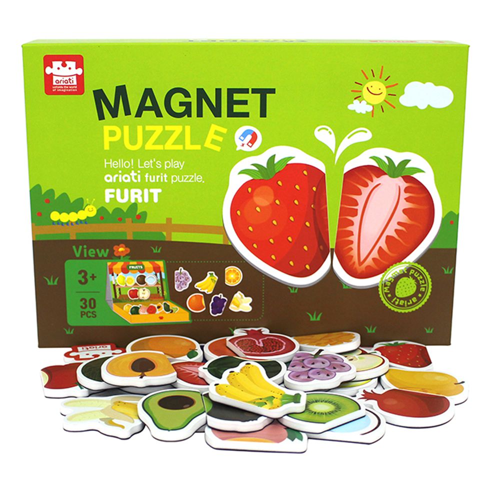 韓國 Ariati - 磁性拼圖書-水果市場