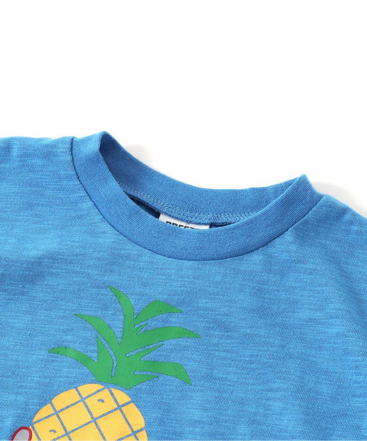 日本 BREEZE - 童趣音樂印花短袖上衣-向日葵黑膠-白