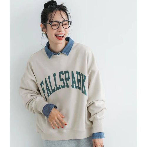 裏毛圓領百搭大學T-米杏