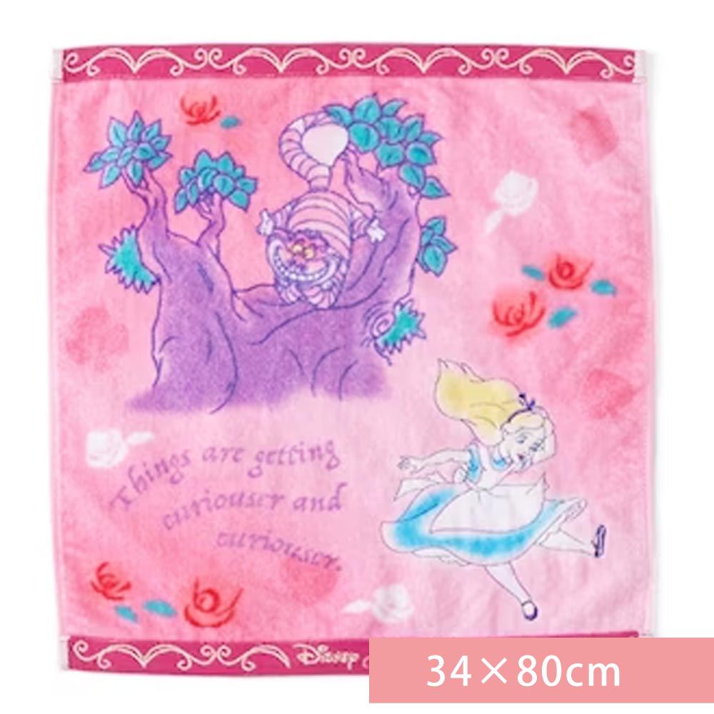 日本千趣會 - 迪士尼 防臭抗菌毛巾-愛麗絲夢遊仙境 (34×80cm)
