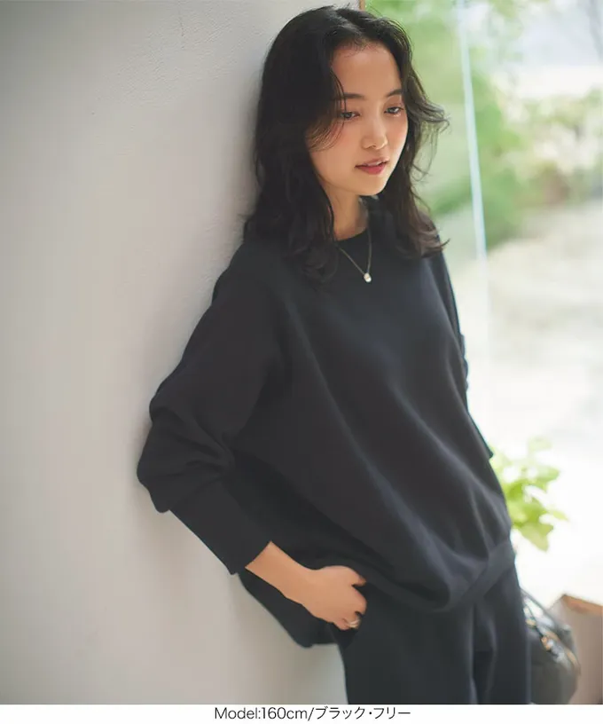 日本 Kobe Lettuce - 極上溫暖 裏起毛俐落束口長袖上衣-灰