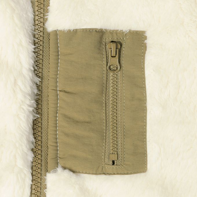 akachan honpo - 刷毛外套-米白色