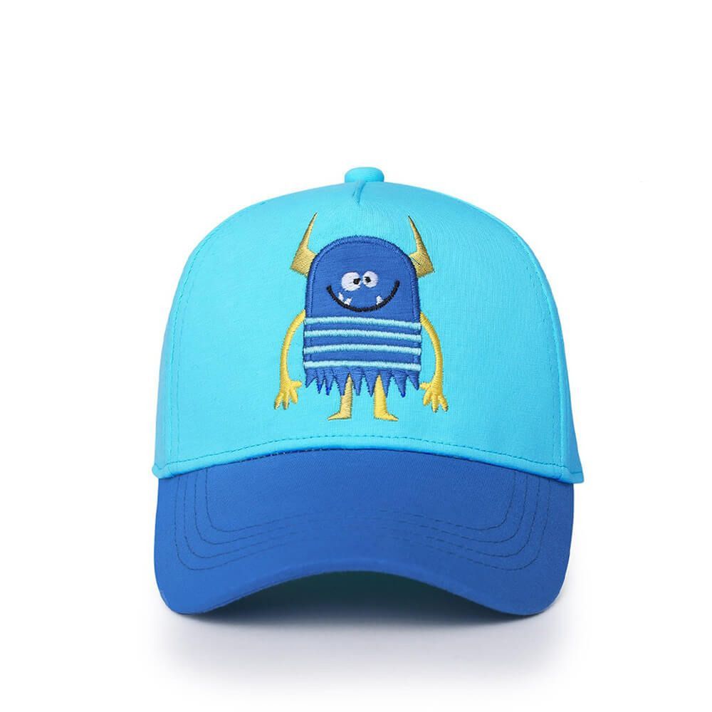 加拿大 flapjackkids - 防曬透氣棒球帽-怪獸(藍)