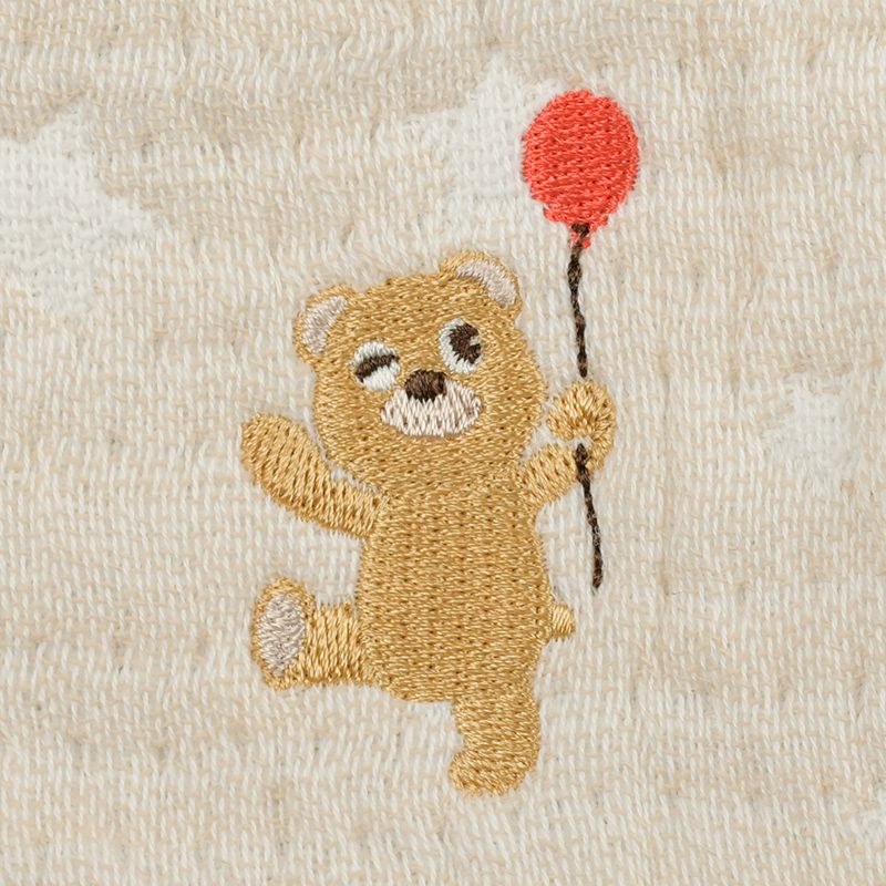 akachan honpo - 圍兜3件組 4層棉紗-90周年-米白色 (70~95cm)