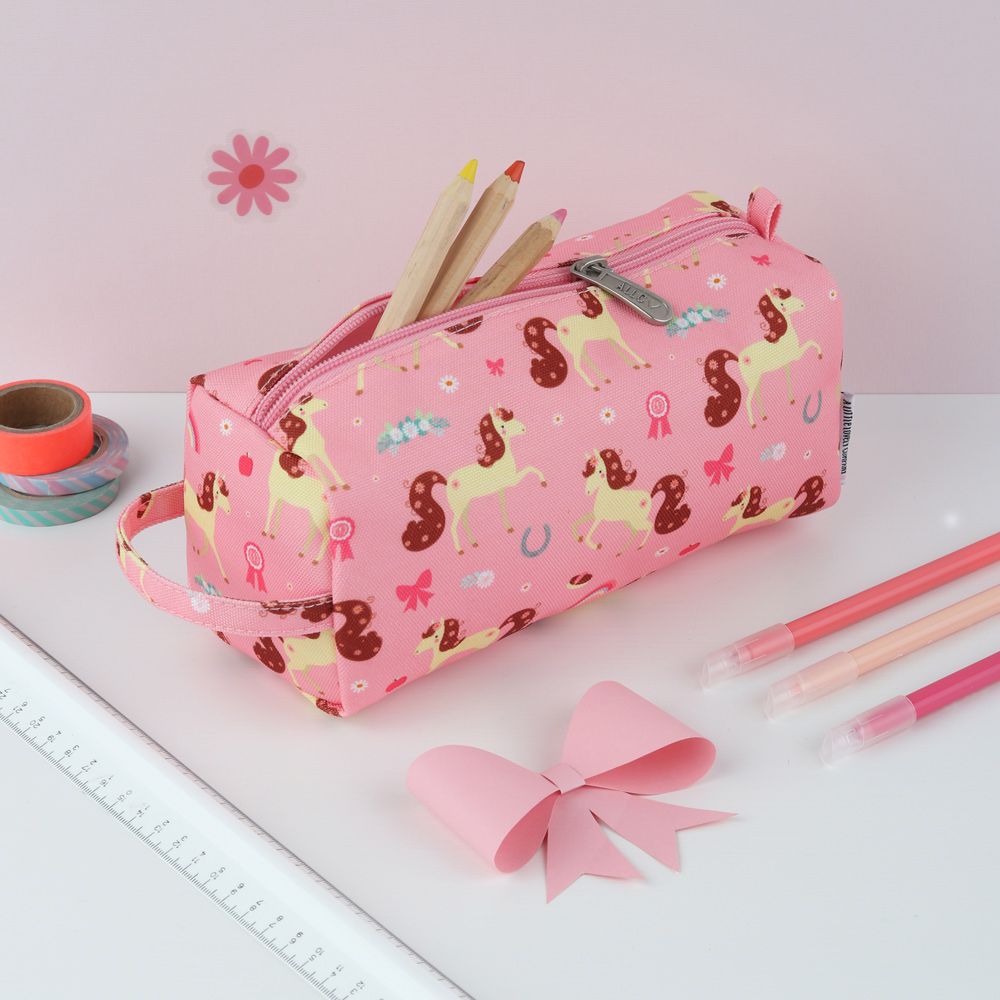 荷蘭 A Little Lovely Company - 筆袋-粉紅小馬