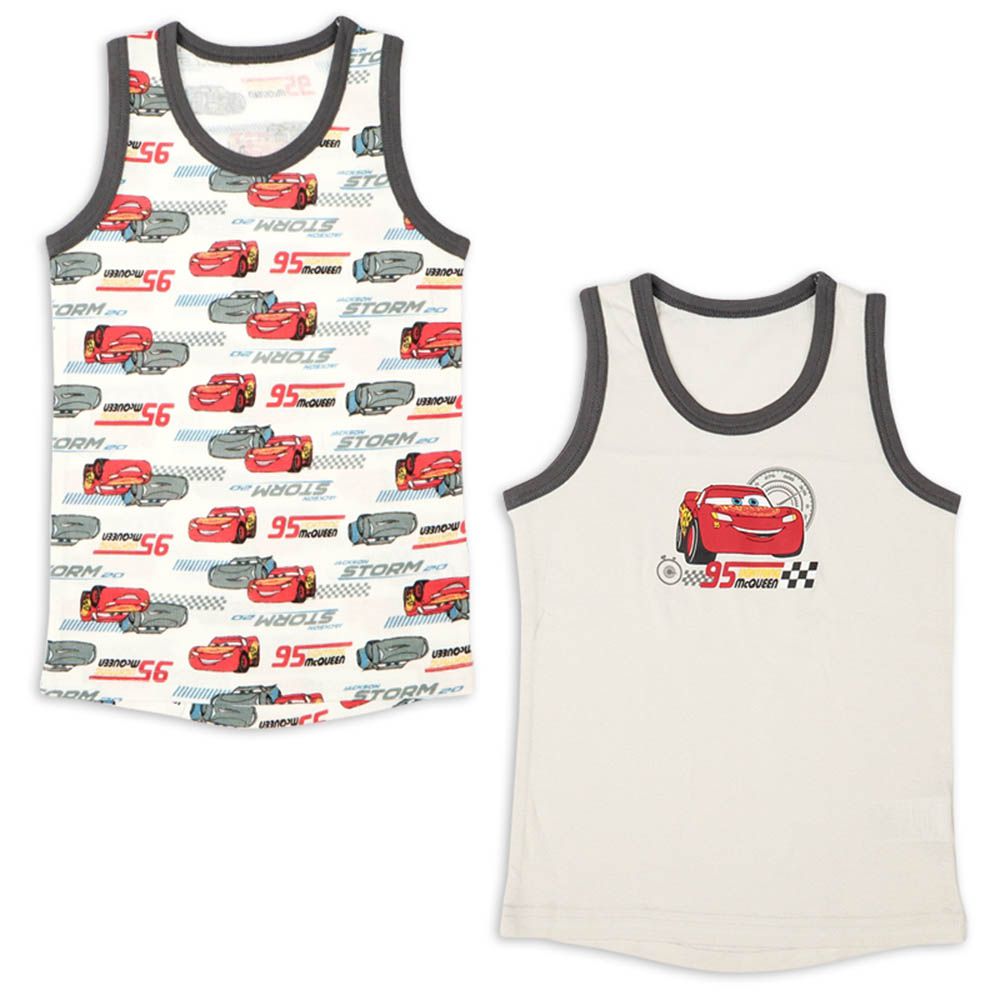 坦克背心2件組-汽車總動員-灰色