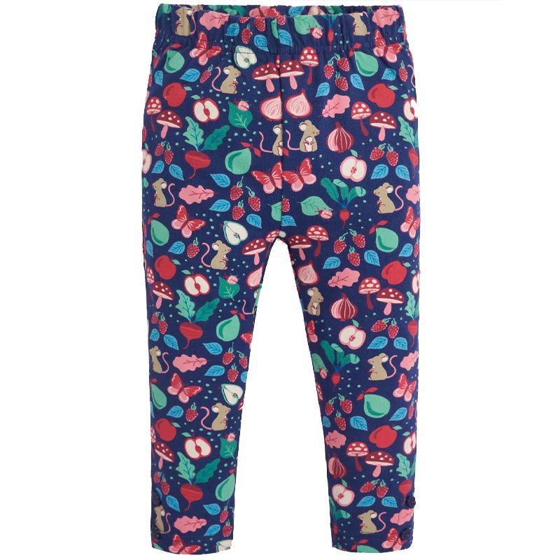 英國 JoJo Maman BeBe - 保暖長褲/內搭褲兩入組-優雅花朵