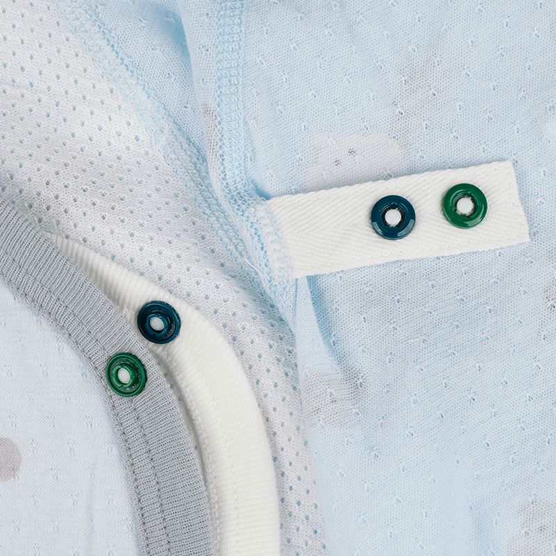 akachan honpo - 短袖連身衣-滿版印花-淺藍色 (50~60cm)