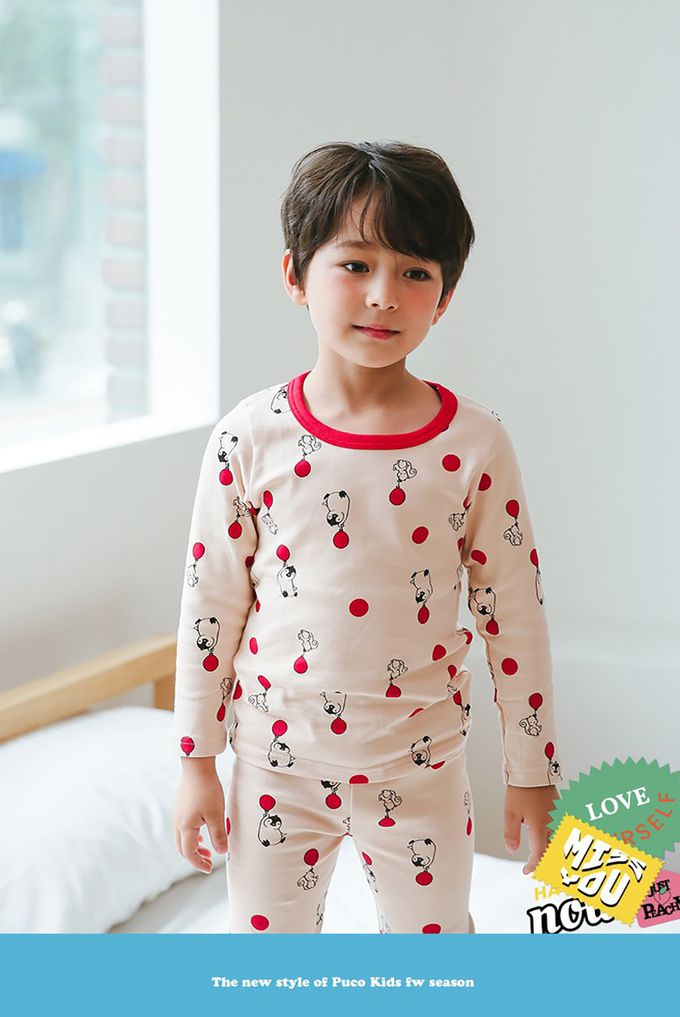 正韓 Puco - 超優質嬰幼兒/兒童長袖100% 有機純棉家居服/睡衣-企鵝寶貝