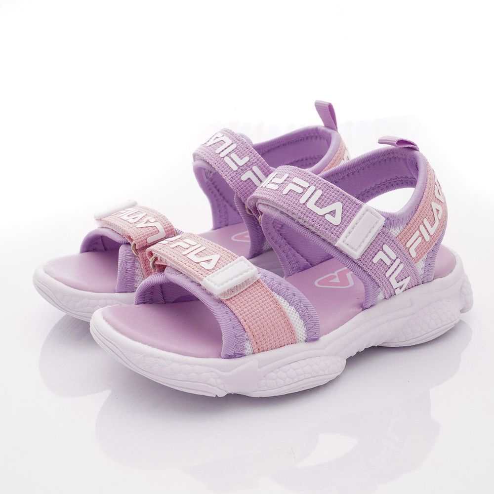 FILA - 輕量韓版運動涼鞋款(中小童段)-白紫粉