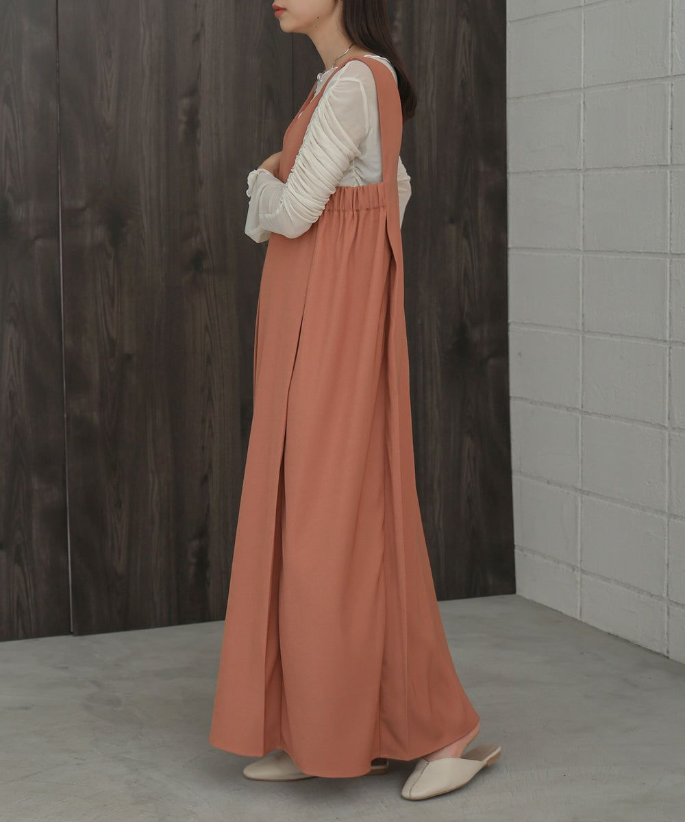 日本 Bab - 2WAY側鬆緊修身背心裙-黑