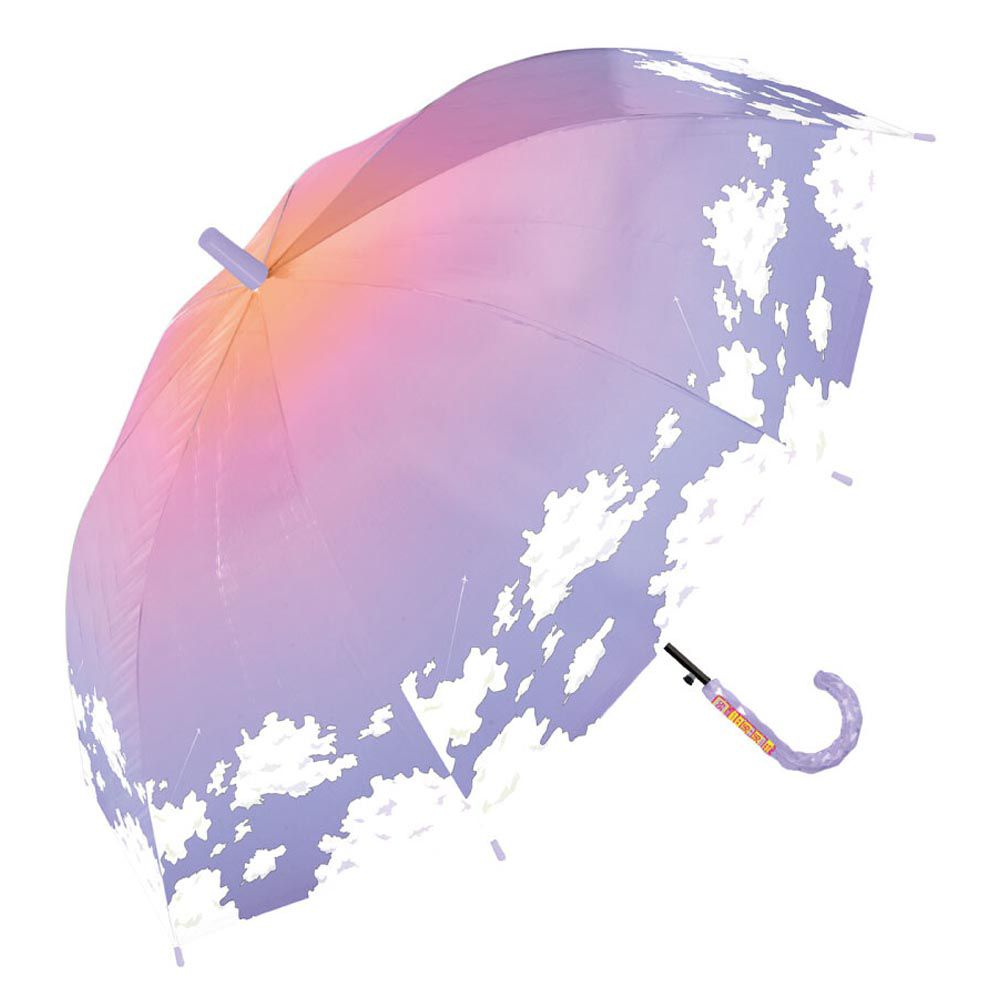 日本中谷 - 抗UV 99%遮光晴雨兩用兒童直傘-雲朵-暮光紫 (55cm(身高130cm以上))